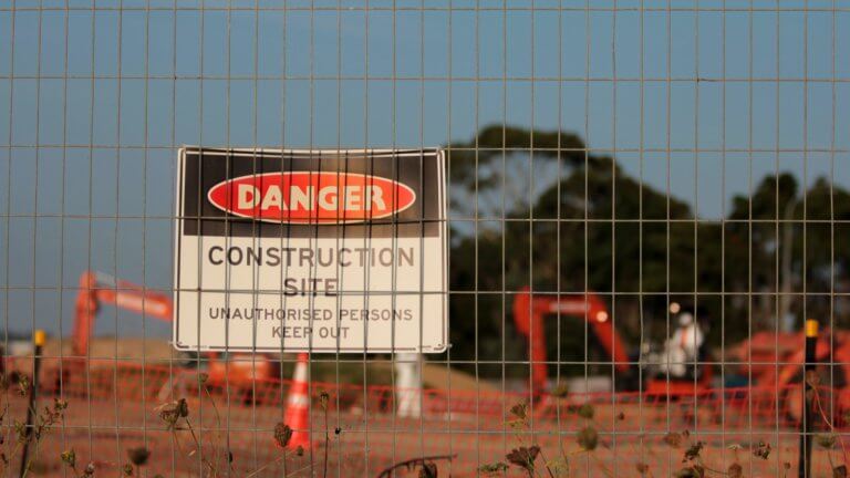 Photo of Danger Construction Site warning sign